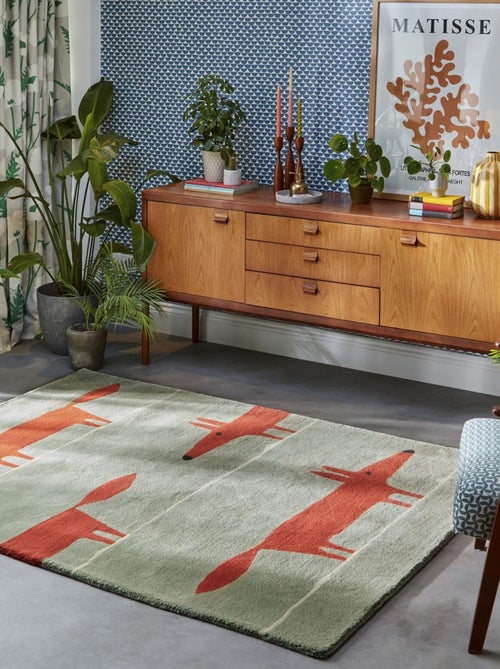 Tapis enfant fait à la main en laine MR FOX - Kiabi