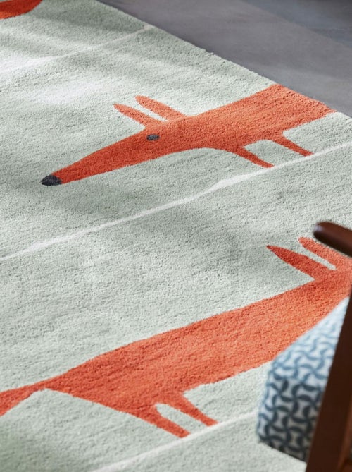 Tapis enfant fait à la main en laine MR FOX - Kiabi