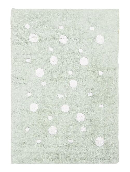 Tapis enfant fait main CONTON RONDA Vert 120x160 OEKO TEX® en coton - Kiabi