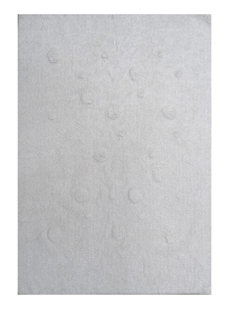 Tapis enfant fait main en coton CORONDA Blanc - Kiabi