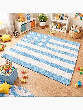 Tapis enfant fait main en coton DRAPA