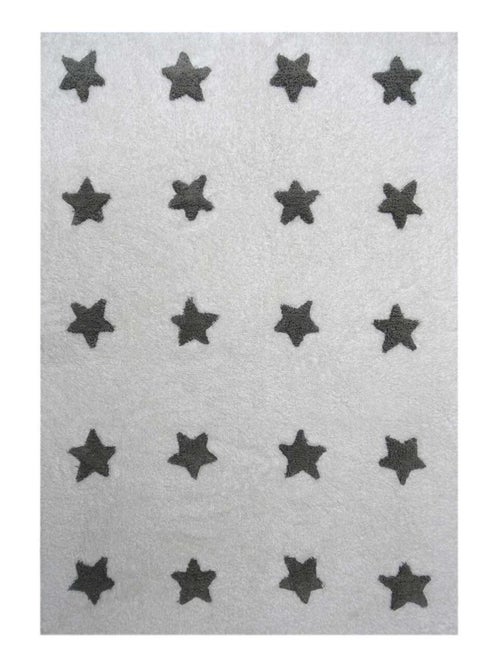 Tapis enfant fait main en coton ETOILE - Kiabi