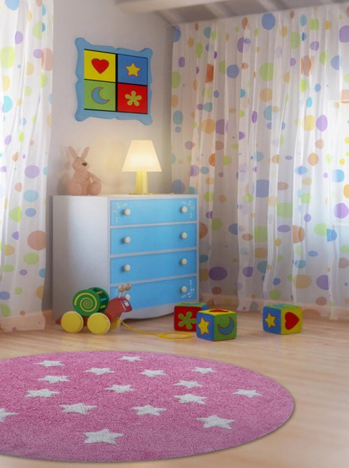 Tapis enfant fait main en coton ETOILE - Kiabi
