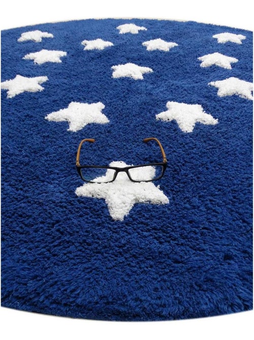 Tapis enfant fait main en coton ETOILE - Kiabi