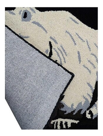 Tapis enfant fait main en laine OURS