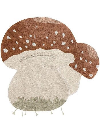 Tapis enfant forme champignon en coton lavable en machine Boletus
