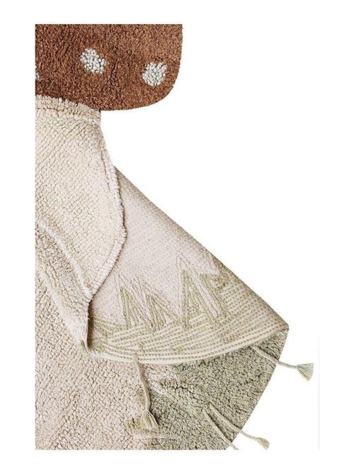 Tapis enfant forme champignon en coton lavable en machine Boletus - Kiabi