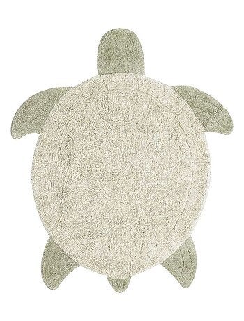 Tapis enfant forme tortue coton lavable en machine Sea Turtle