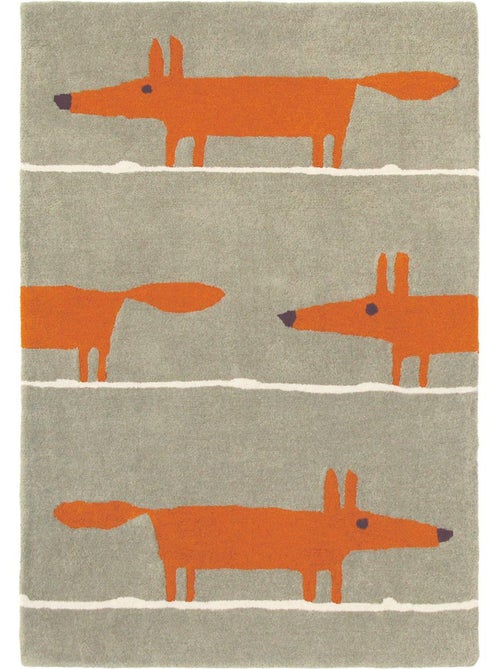 Tapis enfant FOX en laine Fait main - Kiabi