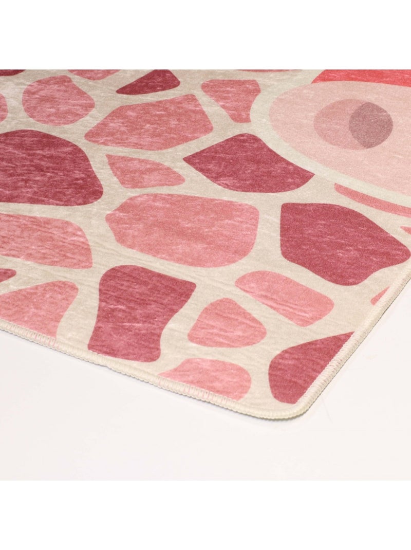 Tapis Enfant GIRAFE Rose - Kiabi