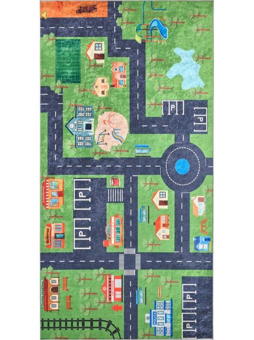 Tapis enfant Happy - Motif circuit - Kiabi Tapis enfant Happy - Motif circuit - Kiabi