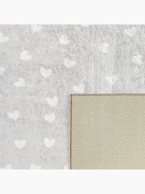 Tapis enfant Happy - Motif cœur - Kiabi