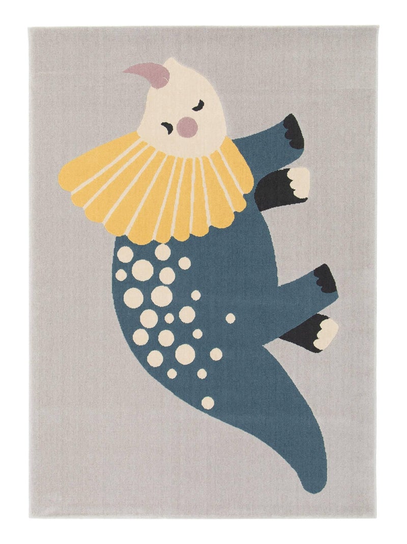 Tapis enfant intérieur dinosaure Peter Gris clair - Kiabi