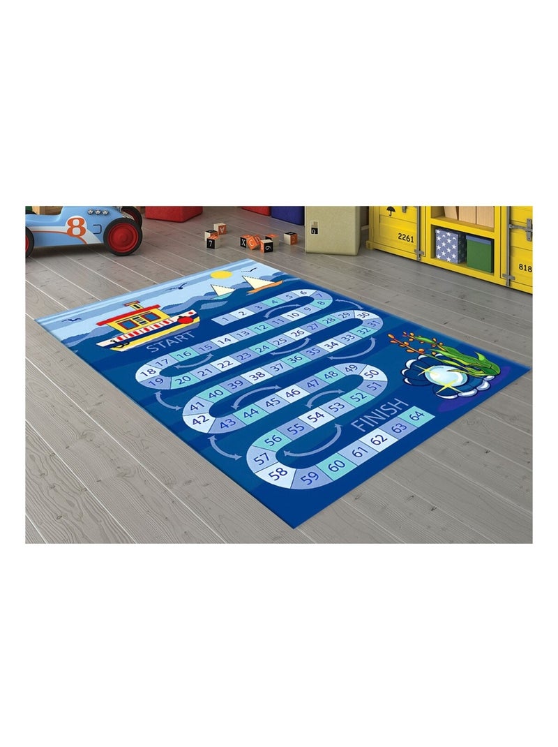 Tapis Enfant Jeu Bleu - Kiabi