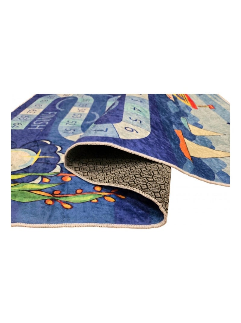 Tapis Enfant Jeu Bleu - Kiabi