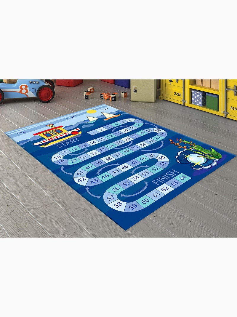 Tapis Enfant Jeu Bleu - Kiabi