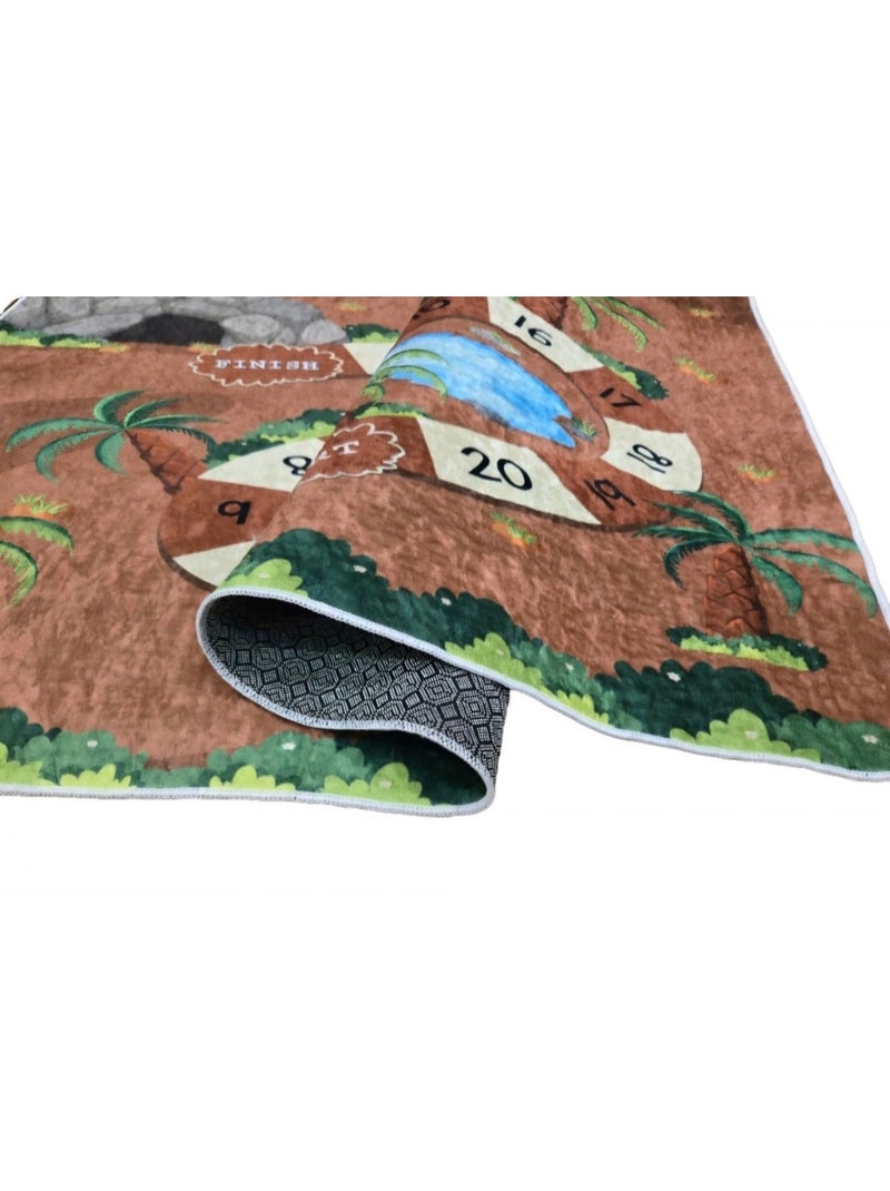 Tapis Enfant Jeu Marron - Kiabi
