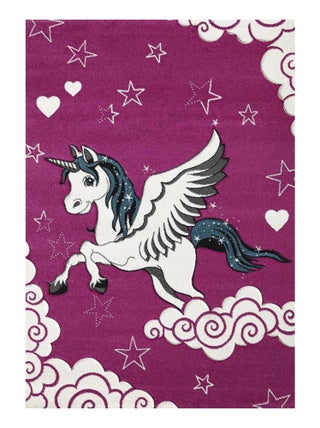 Tapis enfant KIDS LICORNE en polypropylène doux et soyeux OEKO TEX®