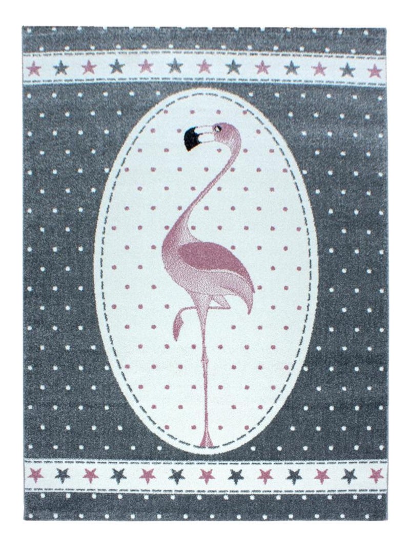 Tapis enfant KID'S PINK en polypropylène doux et soyeux OEKO TEX® Rose - Kiabi