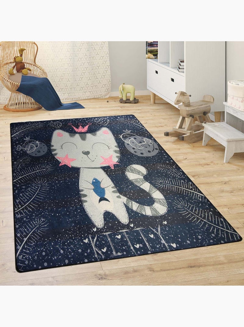 Tapis Enfant KITTY Bleu - Kiabi