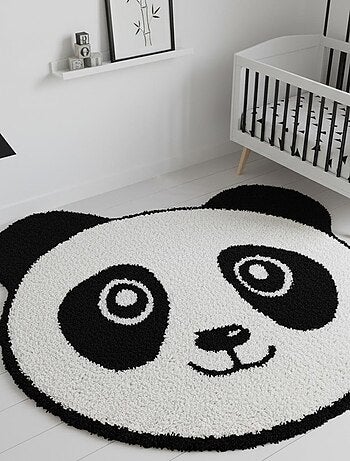 Tapis enfant Lavable 30° en coton motif animaux PANDA