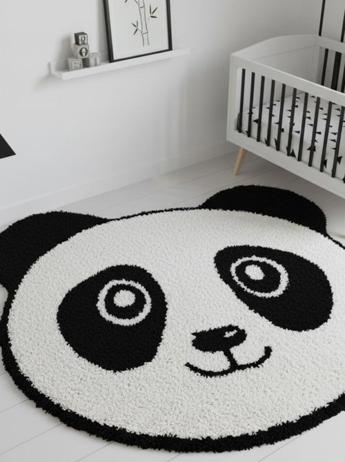 Tapis enfant Lavable 30° en coton motif animaux PANDA - Kiabi