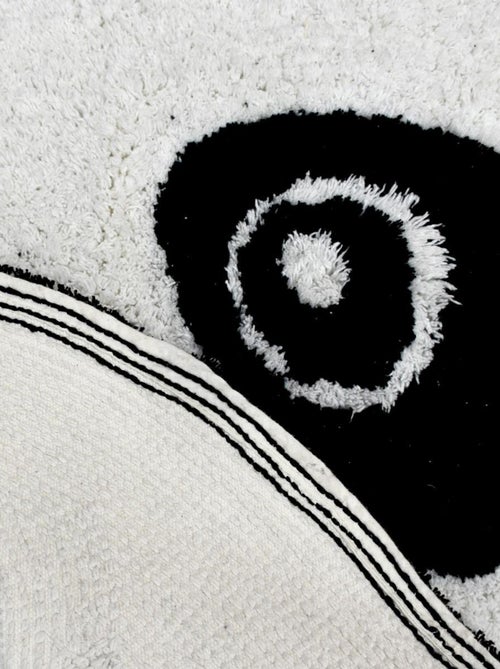 Tapis enfant Lavable 30° en coton motif animaux PANDA - Kiabi