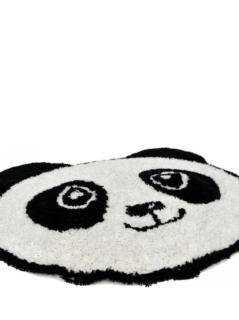 Tapis enfant Lavable 30° en coton motif animaux PANDA Blanc - Kiabi