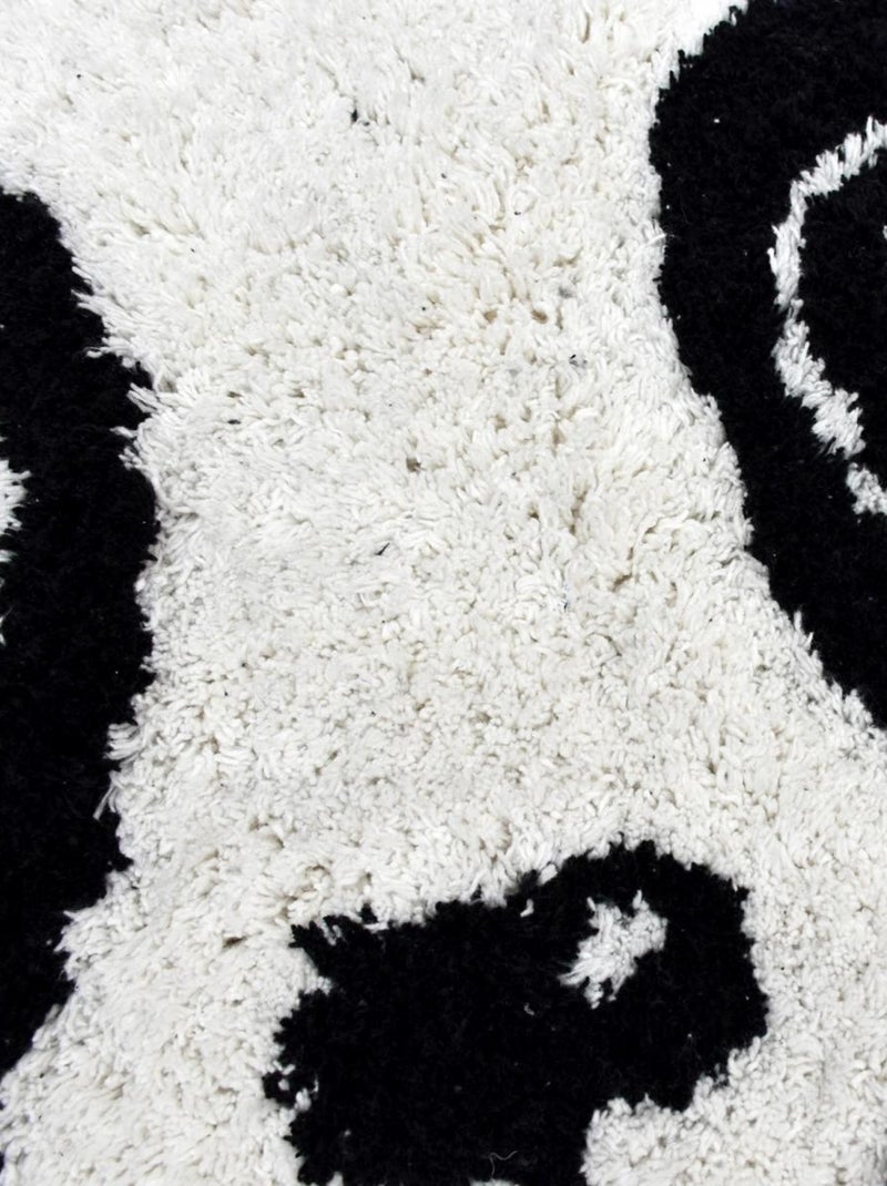 Tapis enfant Lavable 30° en coton motif animaux PANDA Blanc - Kiabi