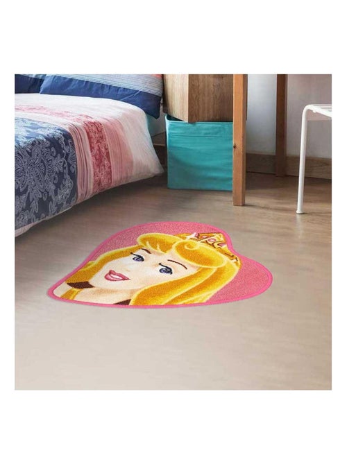 Tapis enfant Lavable 30° motif princesse AURORAA - Kiabi