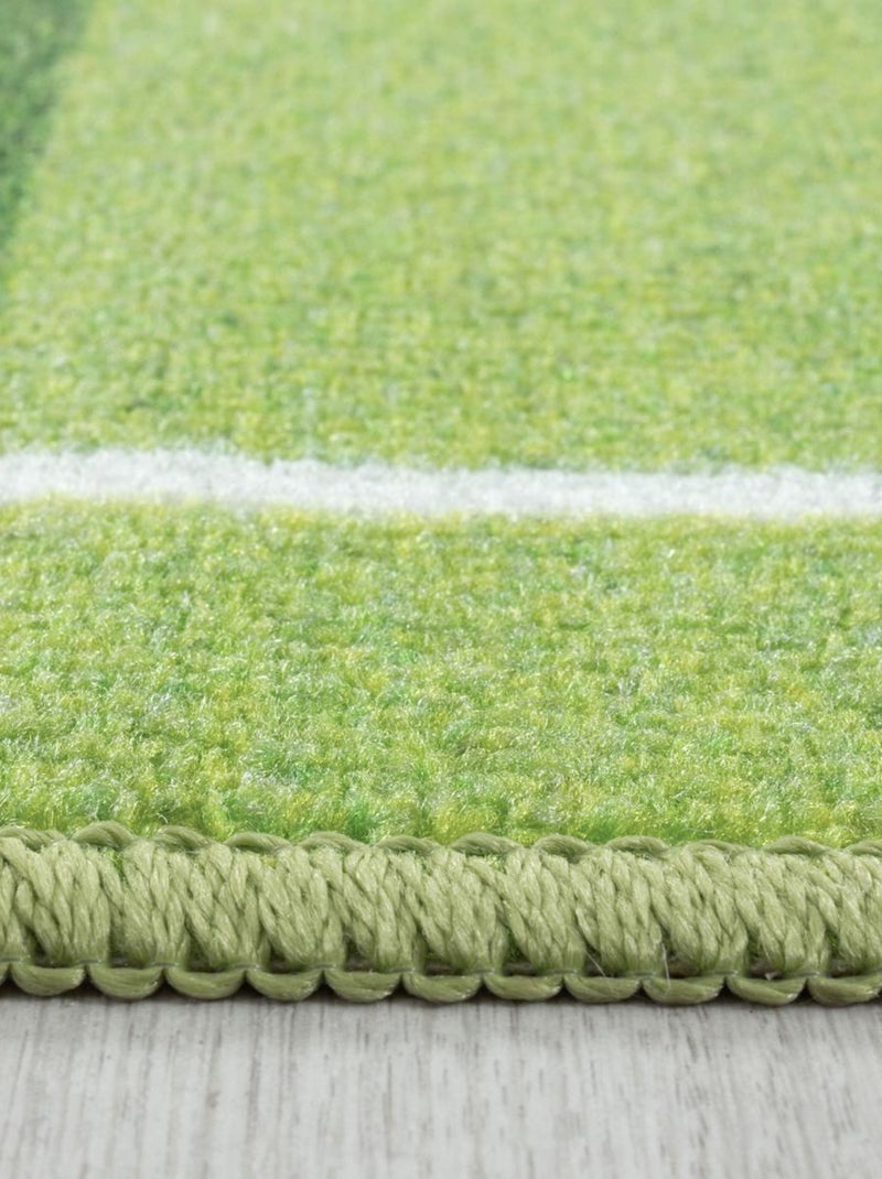 Tapis enfant Lavable 30° motif sport FOOT Vert - Kiabi