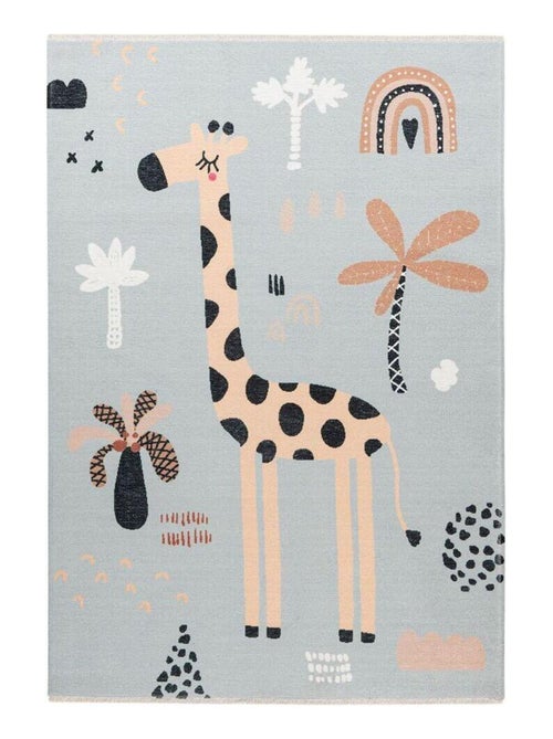 Tapis enfant lavable en machine multicolore plat Momo - Kiabi