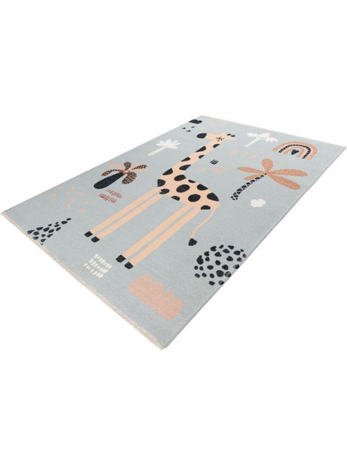 Tapis enfant lavable en machine multicolore plat Momo - Kiabi