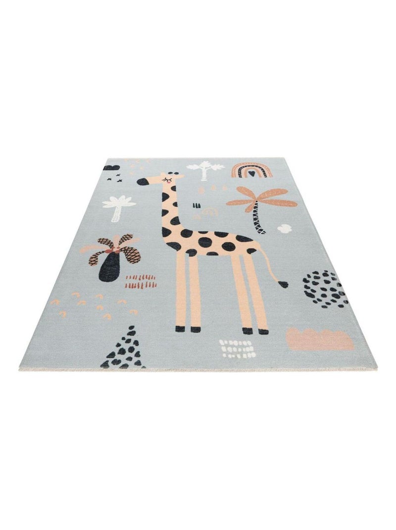 Tapis enfant lavable en machine multicolore plat Momo Multicolore - Kiabi