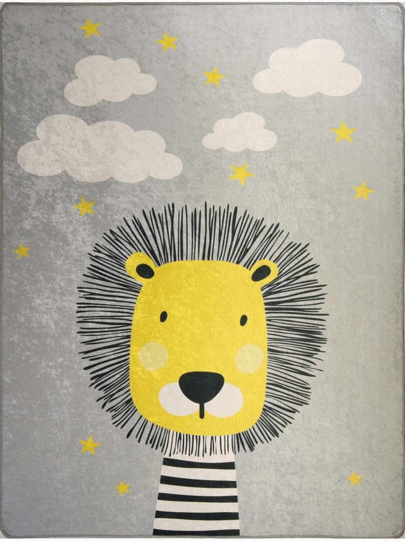 Tapis Enfant LEO Gris - Kiabi