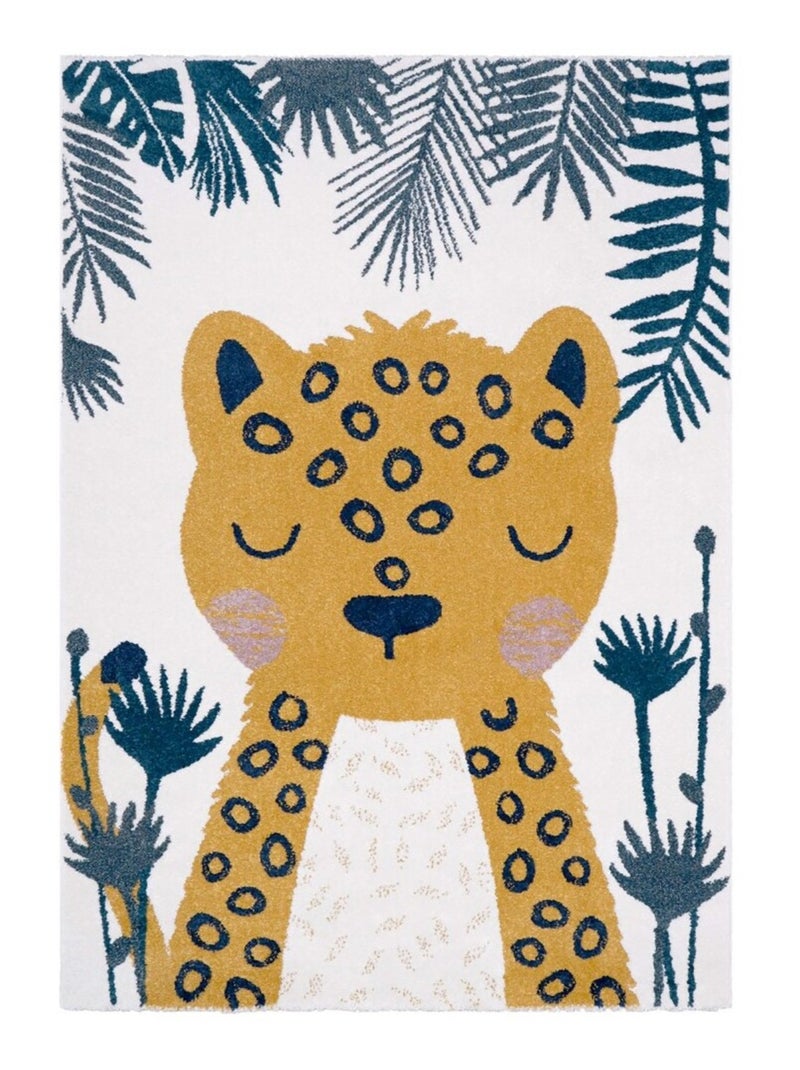 Tapis Enfant Léopard Sören en polypropylène Multicolore - Kiabi