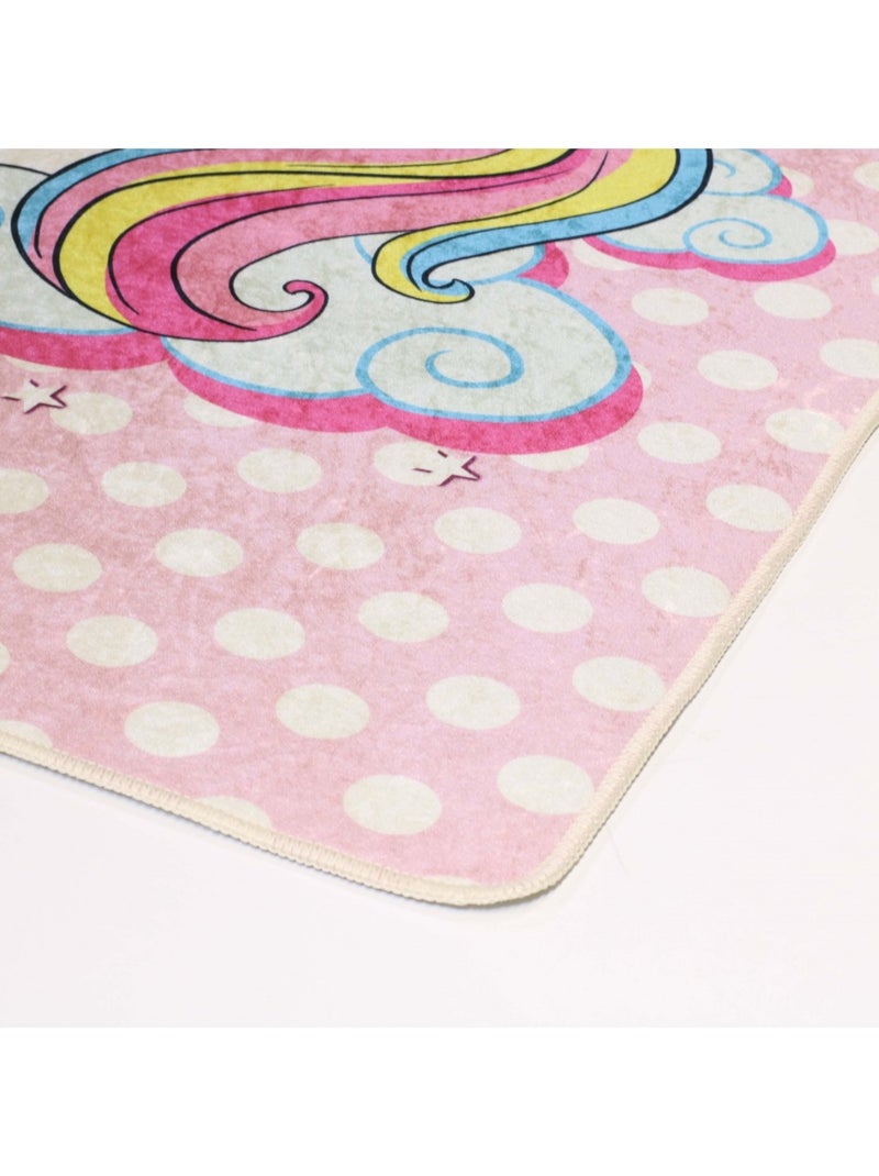 Tapis Enfant LICORNE SWEET Rose - Kiabi