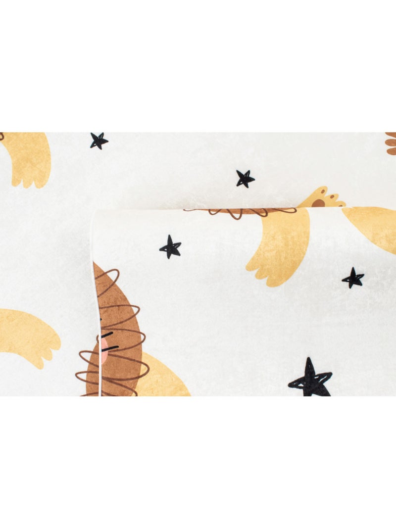 Tapis Enfant lions en polyester Beige - Kiabi