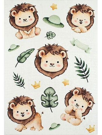 Tapis Enfant lions en polyester