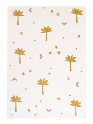 Tapis Enfant Little Palm Miel en polypropylène