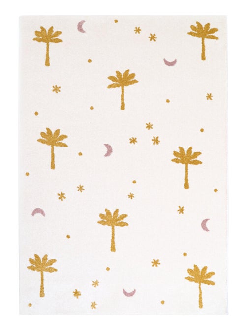 Tapis Enfant Little Palm Miel en polypropylène - Kiabi