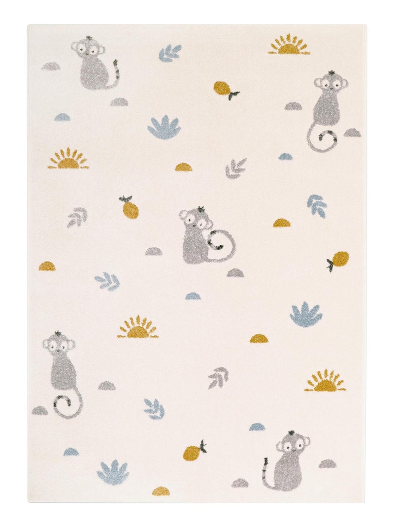 Tapis Enfant Little Wild Monkey Miel par Nattiot Jaune - Kiabi