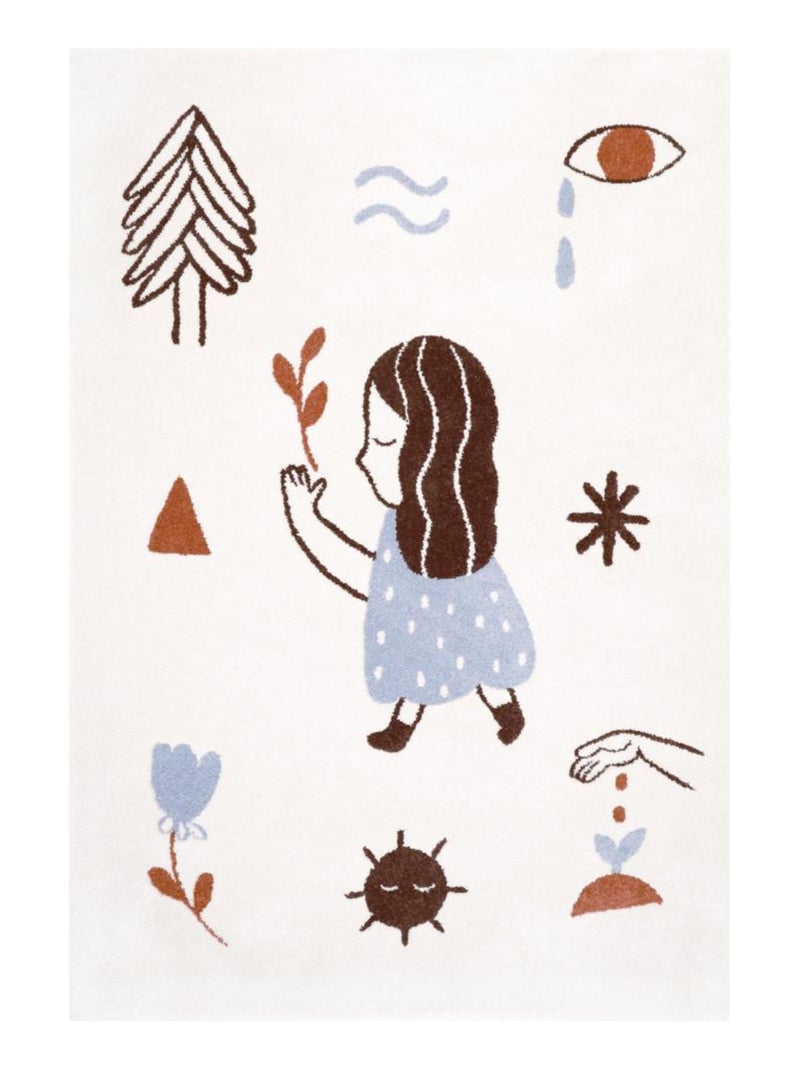 Tapis Enfant Love By Marta Abad Blay en polypropylène Multicolore - Kiabi