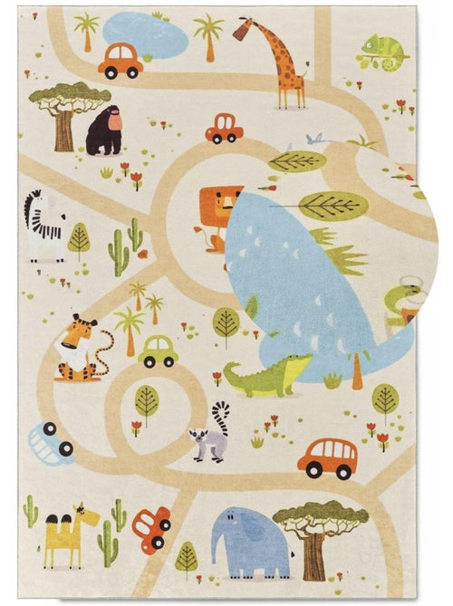 Tapis enfant LYN11 GPS, très doux et facile d'entretien - Kiabi