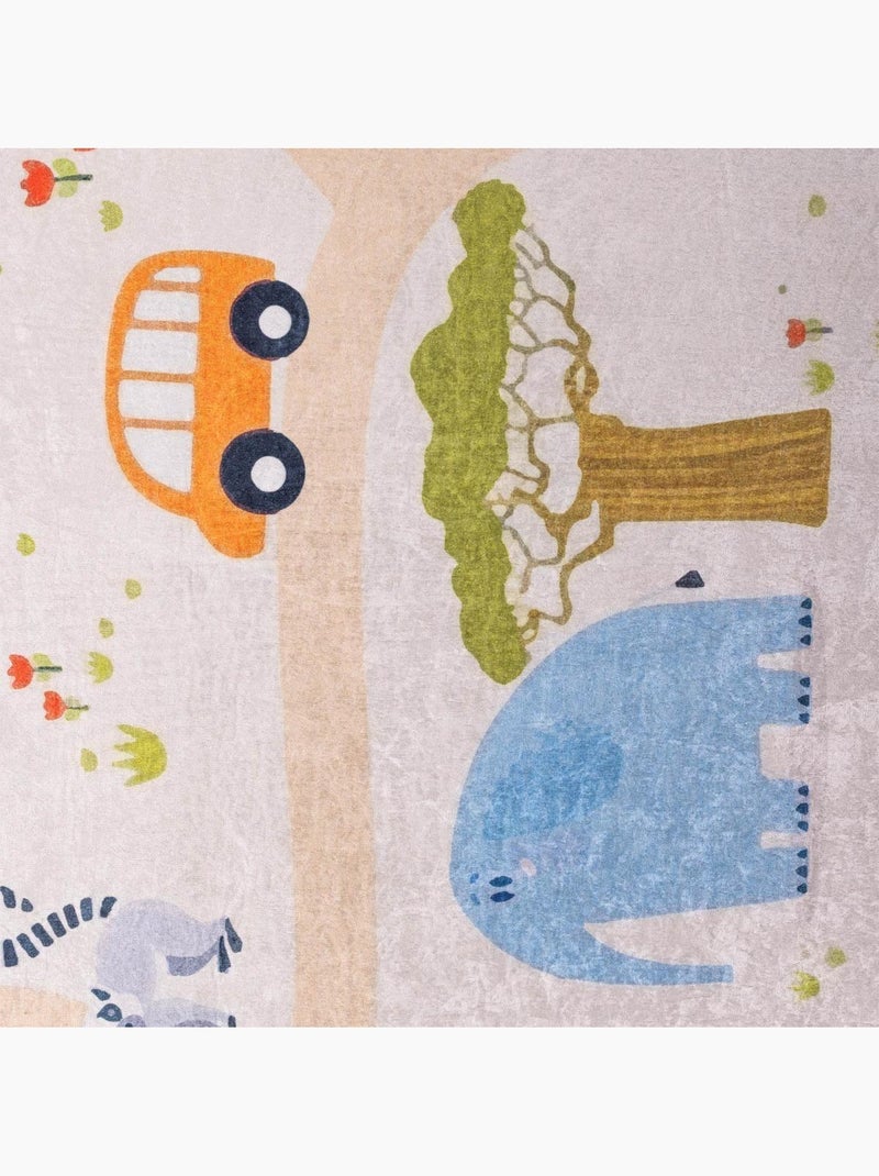 Tapis enfant lyn11 gps, très doux et facile d'entretien Ecru - Kiabi