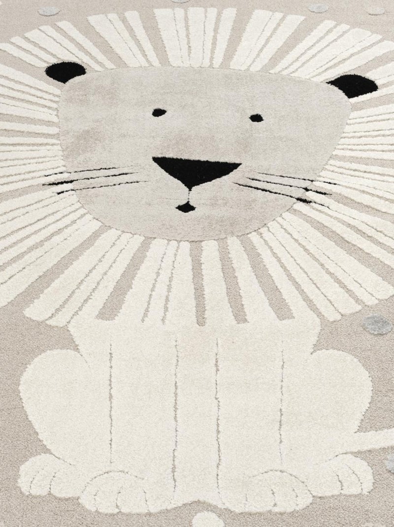 Tapis enfant LYN9 LI ON Tapis facile d'etretien Beige - Kiabi