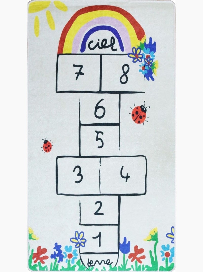 Tapis Enfant Marelle Beige - Kiabi
