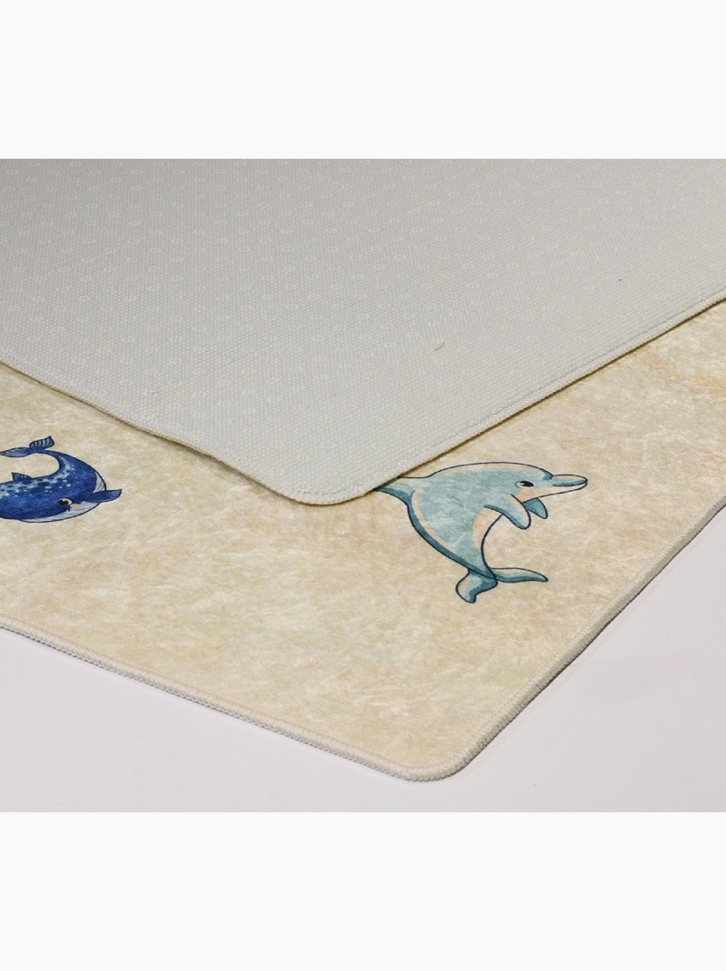 Tapis Enfant Monde Beige - Kiabi