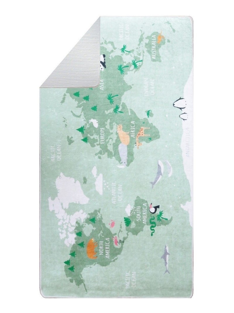 Tapis Enfant Monde Vert - Kiabi
