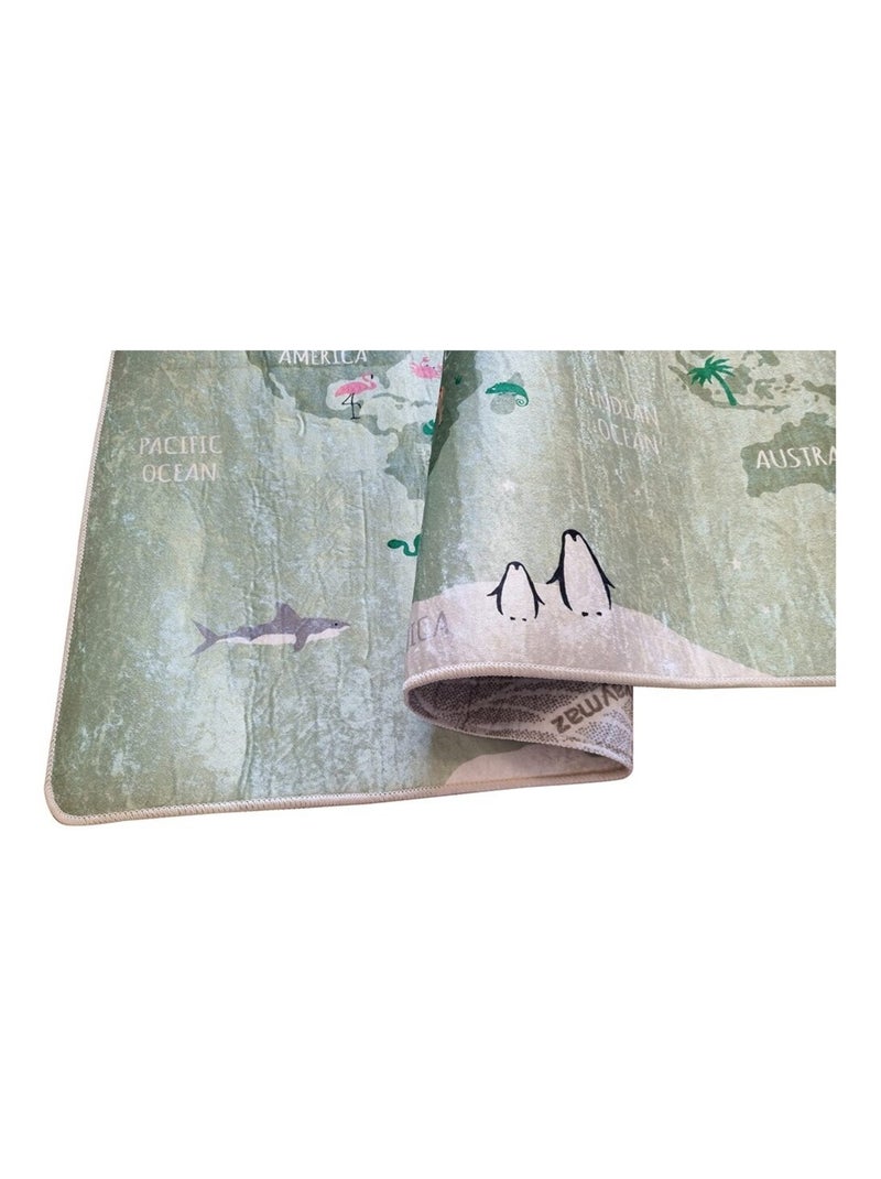 Tapis Enfant Monde Vert - Kiabi
